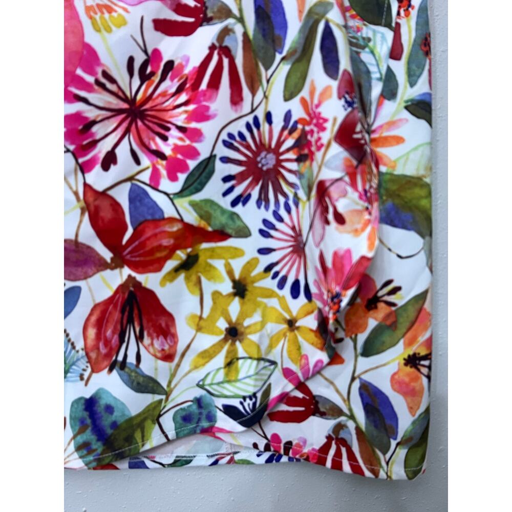 RIPSKIRT Wildflower Watercolor Colorful Floral Wrap Skirt Sz L Vacation Coquette - Picture 5 of 7